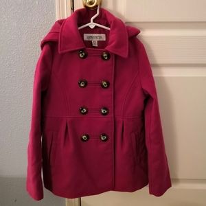 London Fog Fuscia Peacoat